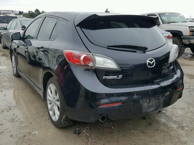 JM1BL1H53A1126936 - 2010 MAZDA 3 S BLACK photo 3