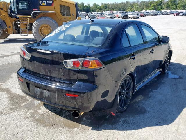 JA32U8FW4AU025922 - 2010 MITSUBISHI LANCER GTS BLACK photo 4