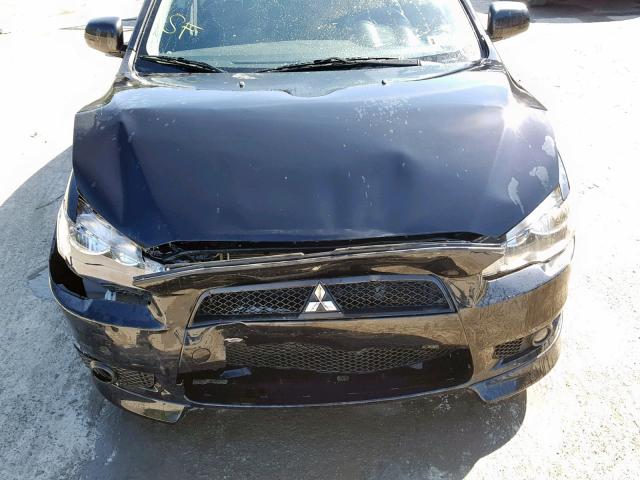 JA32U8FW4AU025922 - 2010 MITSUBISHI LANCER GTS BLACK photo 7