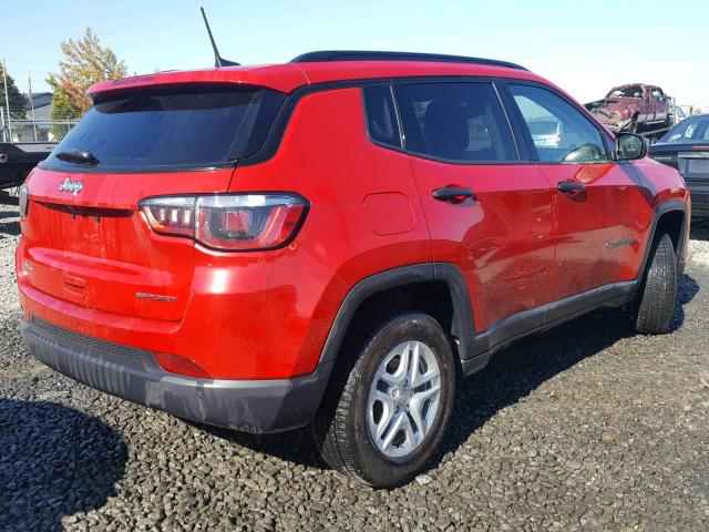 3C4NJDAB9HT647229 - 2017 JEEP COMPASS SP RED photo 4