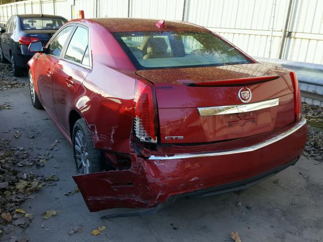 1G6DE5EY3B0158000 - 2011 CADILLAC CTS LUXURY RED photo 3