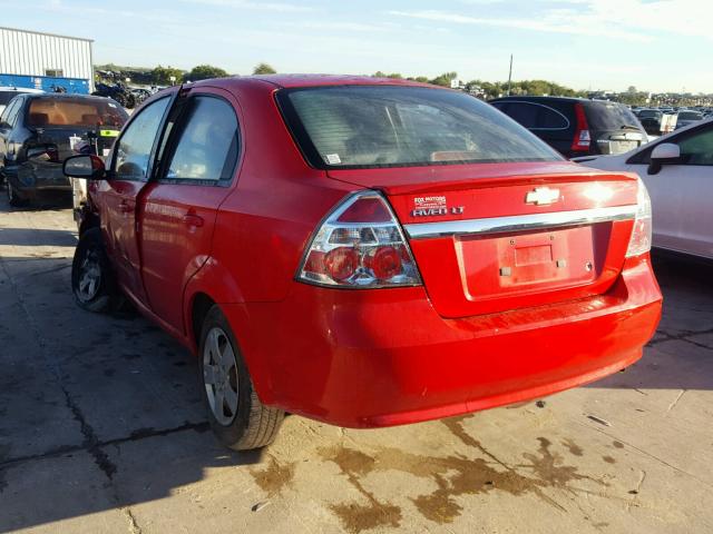KL1TD5DE8BB137853 - 2011 CHEVROLET AVEO LS RED photo 3