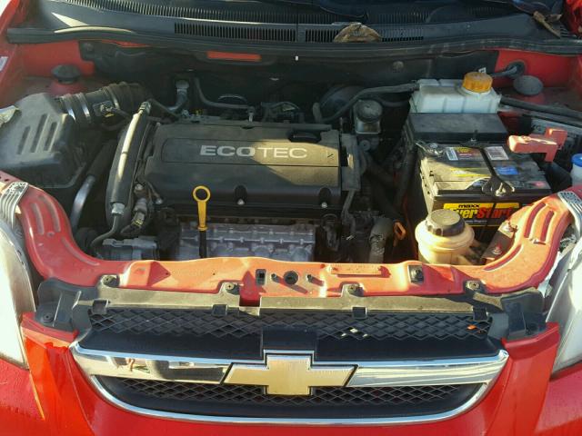KL1TD5DE8BB137853 - 2011 CHEVROLET AVEO LS RED photo 7