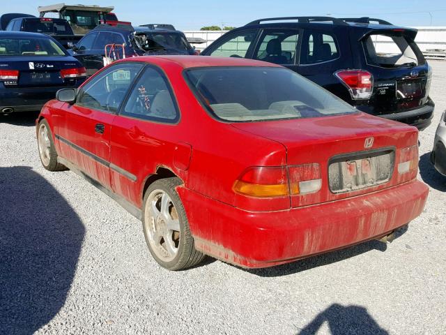 1HGEJ6122TL020745 - 1996 HONDA CIVIC DX RED photo 3