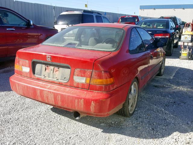 1HGEJ6122TL020745 - 1996 HONDA CIVIC DX RED photo 4