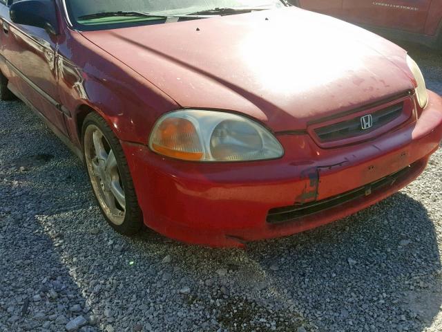 1HGEJ6122TL020745 - 1996 HONDA CIVIC DX RED photo 9