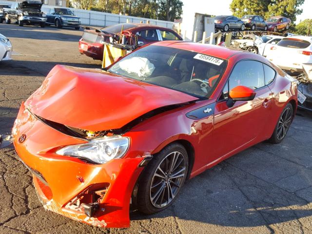 JF1ZNAA18G9700947 - 2016 TOYOTA SCION FR-S RED photo 2