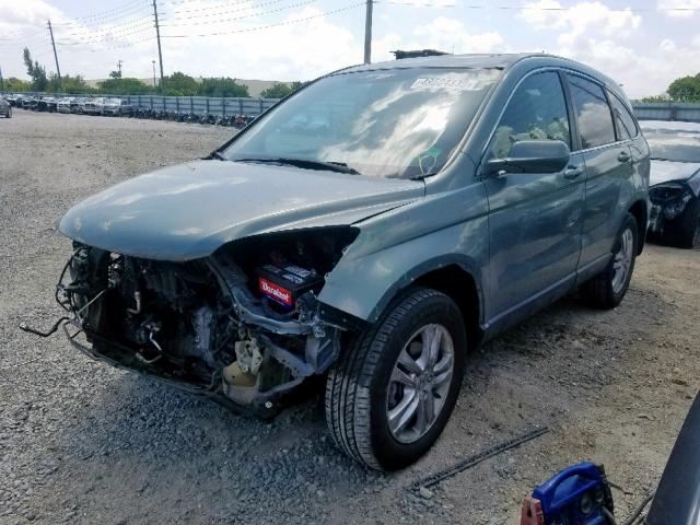 5J6RE3H7XBL044806 - 2011 HONDA CR-V EXL GREEN photo 2