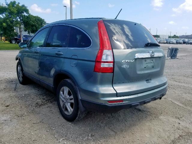 5J6RE3H7XBL044806 - 2011 HONDA CR-V EXL GREEN photo 3