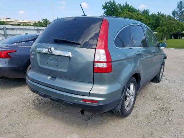 5J6RE3H7XBL044806 - 2011 HONDA CR-V EXL GREEN photo 4