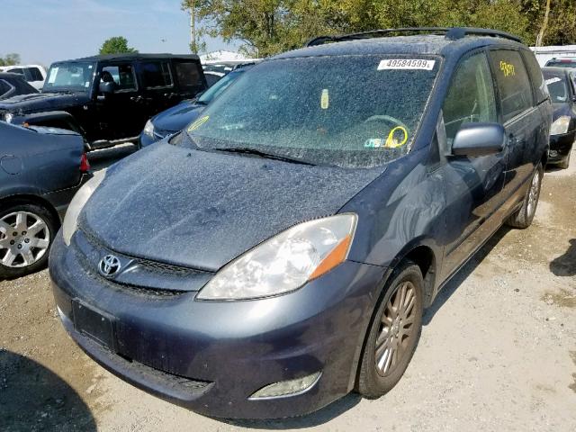 5TDZK22C98S197361 - 2008 TOYOTA SIENNA XLE GRAY photo 2