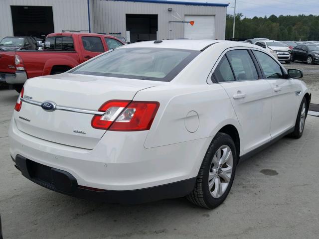 1FAHP2EW5AG126716 - 2010 FORD TAURUS SEL WHITE photo 4