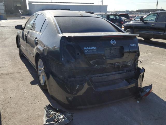 1N4BA41E27C851450 - 2007 NISSAN MAXIMA SE BLACK photo 3