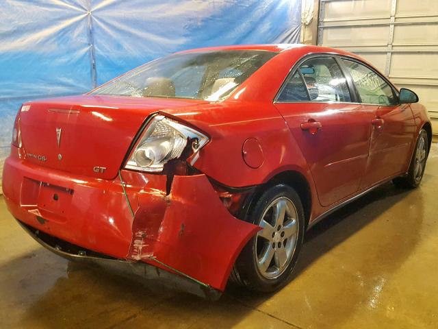 1G2ZH58N174219098 - 2007 PONTIAC G6 GT RED photo 4