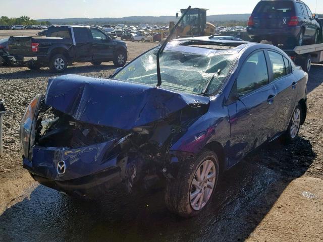 JM1BL1W82C1538362 - 2012 MAZDA 3 I BLUE photo 2