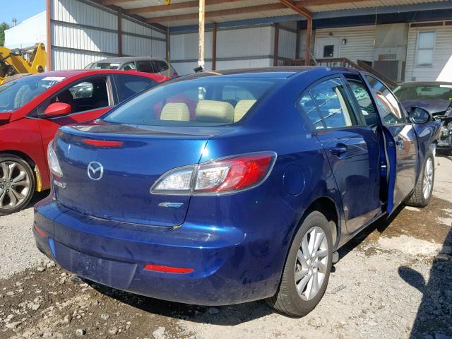 JM1BL1W82C1538362 - 2012 MAZDA 3 I BLUE photo 4