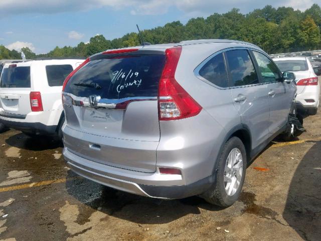 2HKRM3H77FH500912 - 2015 HONDA CR-V EXL SILVER photo 4