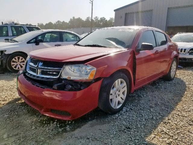 1B3BD4FB0BN540260 - 2011 DODGE AVENGER EX RED photo 2