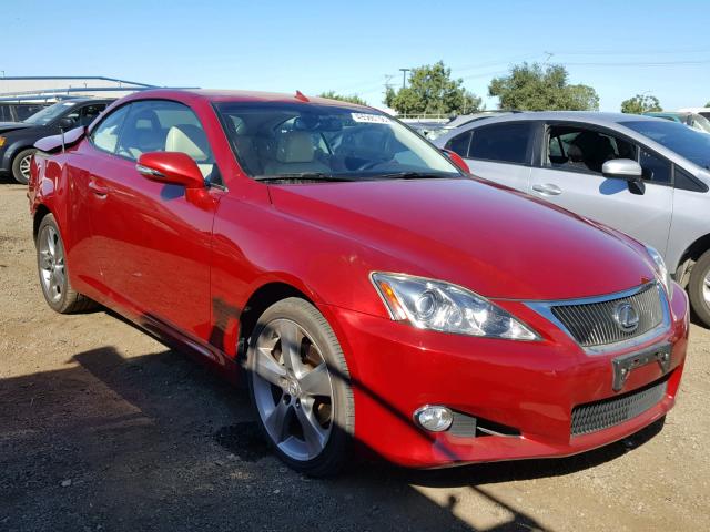 JTHFF2C25A2514495 - 2010 LEXUS IS 250 RED photo 1