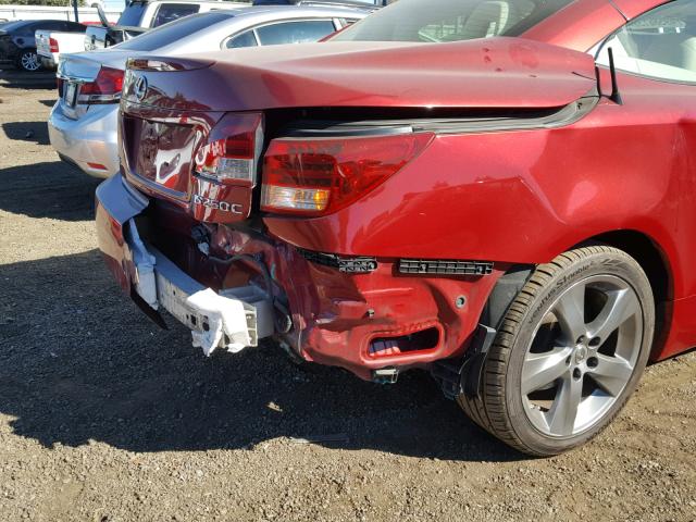 JTHFF2C25A2514495 - 2010 LEXUS IS 250 RED photo 9