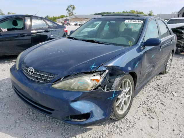 4T1BE32K14U322974 - 2004 TOYOTA CAMRY LE BLUE photo 2