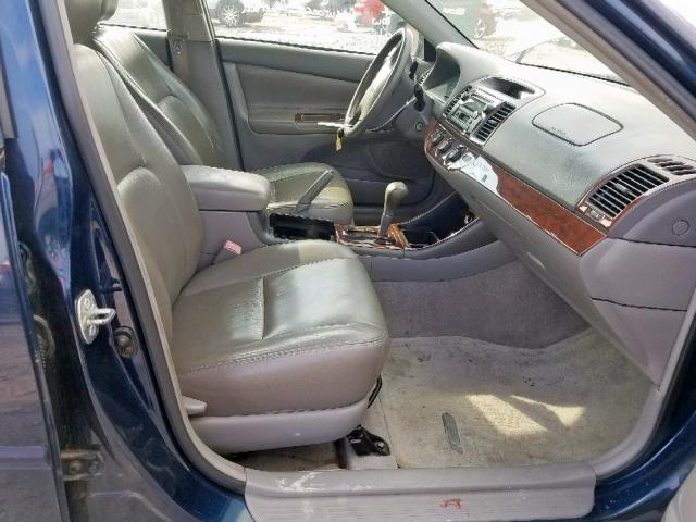 4T1BE32K14U322974 - 2004 TOYOTA CAMRY LE BLUE photo 5