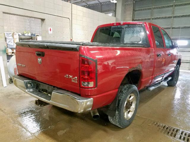 1D3KS28C16J188714 - 2006 DODGE RAM 2500 S RED photo 4