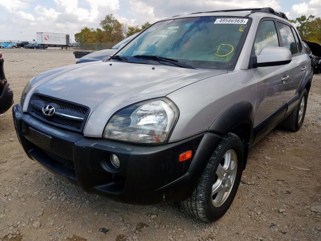 KM8JN12D35U208283 - 2005 HYUNDAI TUCSON GLS SILVER photo 2