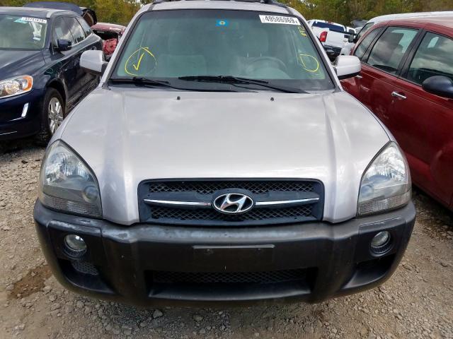 KM8JN12D35U208283 - 2005 HYUNDAI TUCSON GLS SILVER photo 9