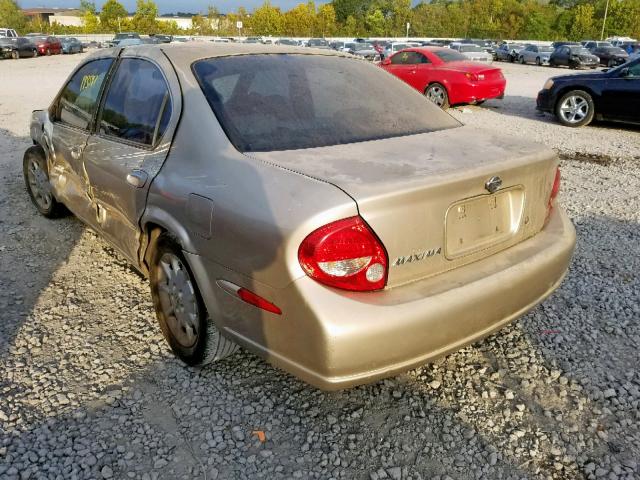 JN1CA31D91T608633 - 2001 NISSAN MAXIMA GXE GOLD photo 3