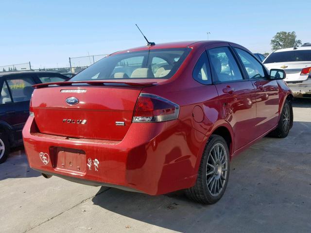 1FAHP3GN9BW181574 - 2011 FORD FOCUS SES RED photo 4