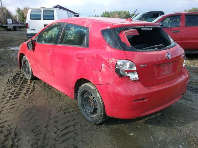 2T1KU40E99C157562 - 2009 TOYOTA COROLLA MA RED photo 3