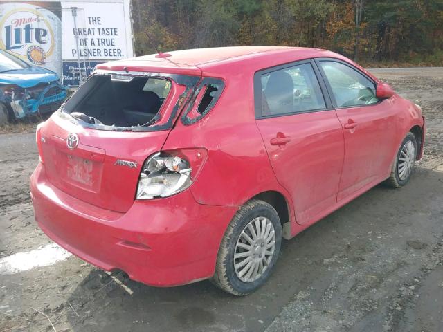 2T1KU40E99C157562 - 2009 TOYOTA COROLLA MA RED photo 4