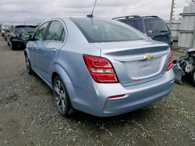 1G1JF5SB9J4134698 - 2018 CHEVROLET SONIC PREM BLUE photo 3