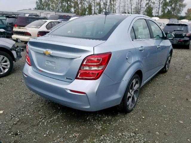 1G1JF5SB9J4134698 - 2018 CHEVROLET SONIC PREM BLUE photo 4