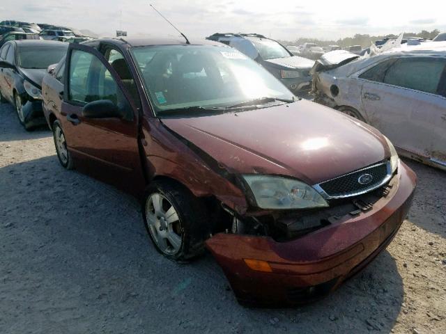 1FAHP34NX7W212259 - 2007 FORD FOCUS ZX4 MAROON photo 1