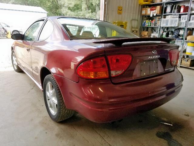 1G3NL12EX1C112932 - 2001 OLDSMOBILE ALERO GL BURGUNDY photo 3