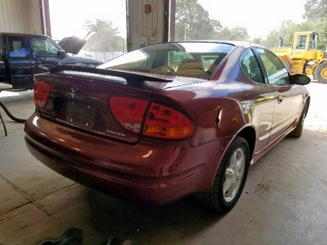 1G3NL12EX1C112932 - 2001 OLDSMOBILE ALERO GL BURGUNDY photo 4