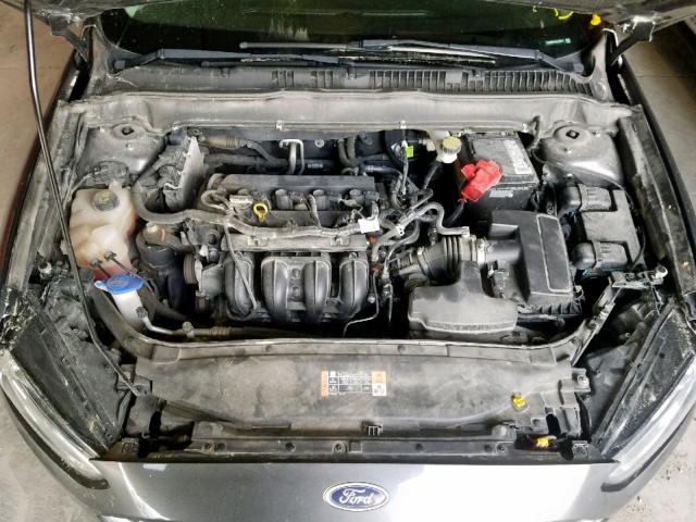 1FA6P0G79F5122897 - 2015 FORD FUSION S GRAY photo 7