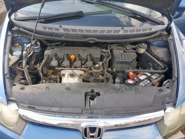 1HGFA16846L071513 - 2006 HONDA CIVIC EX BLUE photo 7