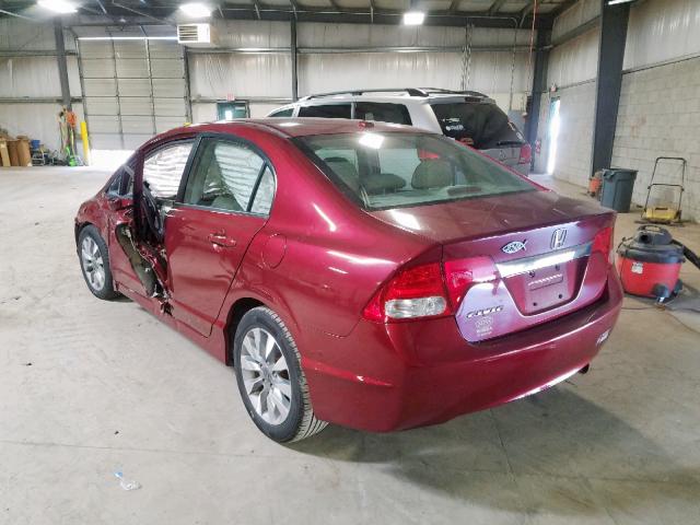 19XFA1F92BE029027 - 2011 HONDA CIVIC EXL Շագանակագույն լուսանկար 3