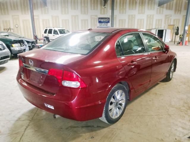 19XFA1F92BE029027 - 2011 HONDA CIVIC EXL Շագանակագույն լուսանկար 4