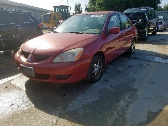 JA3AJ26E25U017543 - 2005 MITSUBISHI LANCER ES RED photo 2