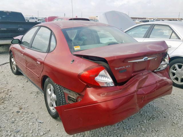 1FAFP552X1A248366 - 2001 FORD TAURUS SES RED photo 3