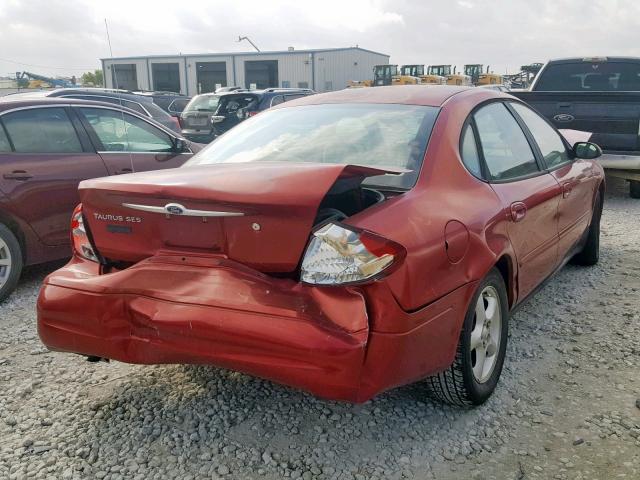 1FAFP552X1A248366 - 2001 FORD TAURUS SES RED photo 4