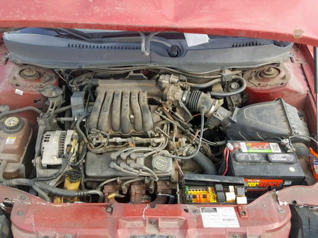 1FAFP552X1A248366 - 2001 FORD TAURUS SES RED photo 7