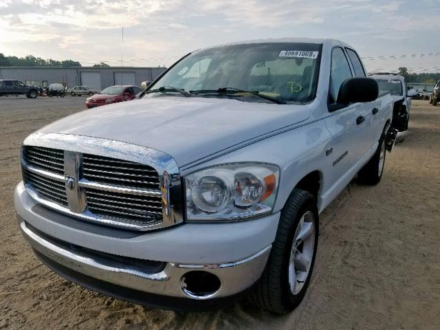 1D7HA18257S226423 - 2007 DODGE RAM 1500 S WHITE photo 2