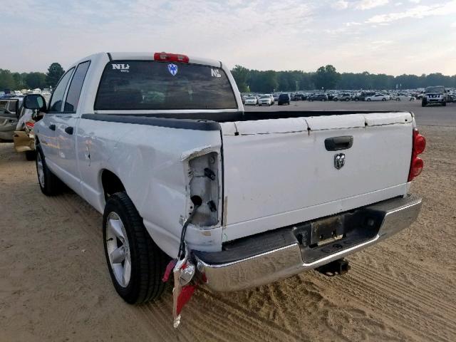 1D7HA18257S226423 - 2007 DODGE RAM 1500 S WHITE photo 3