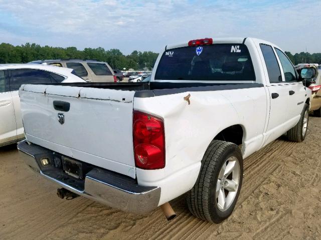 1D7HA18257S226423 - 2007 DODGE RAM 1500 S WHITE photo 4