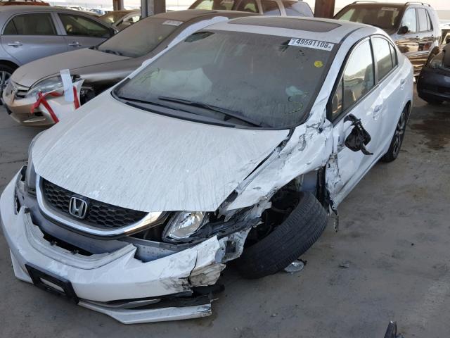 19XFB2F96DE281188 - 2013 HONDA CIVIC EXL WHITE photo 2